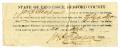 Primary view of [Certificate of right to vote in Bedford County for Ziza Moore, March 26, 1866]