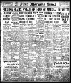 Primary view of object titled 'El Paso Morning Times (El Paso, Tex.), Vol. 37TH YEAR, Ed. 1, Saturday, June 16, 1917'.