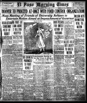 El Paso Morning Times (El Paso, Tex.), Vol. 37TH YEAR, Ed. 1, Sunday, June 17, 1917