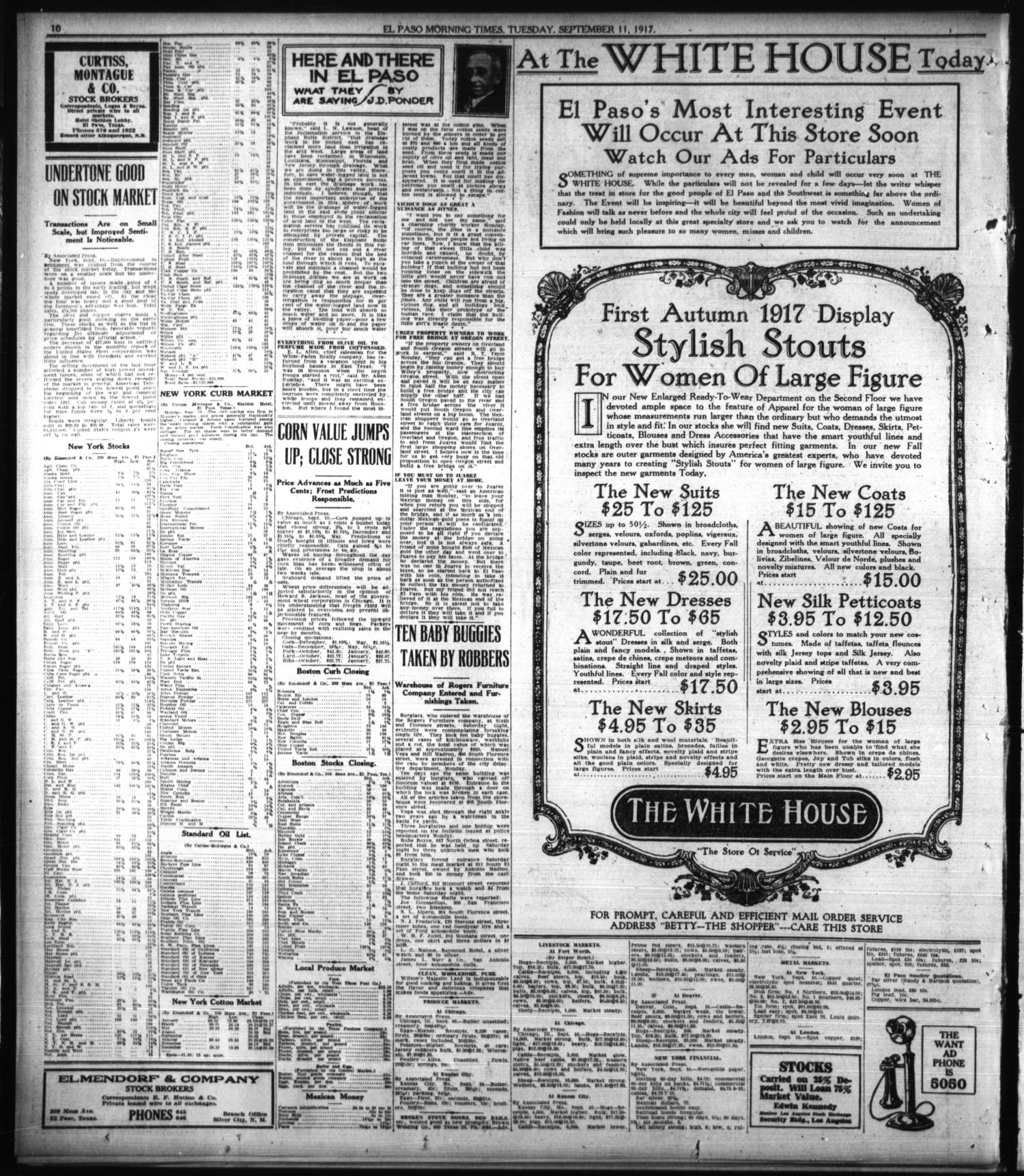 El Paso Morning Times (El Paso, Tex.), Vol. 38TH YEAR, Ed. 2, Tuesday, September 11, 1917
                                                
                                                    [Sequence #]: 10 of 10
                                                