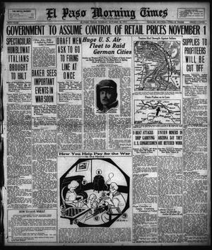 El Paso Morning Times (El Paso, Tex.), Vol. 38TH YEAR, Ed. 1, Tuesday, October 30, 1917