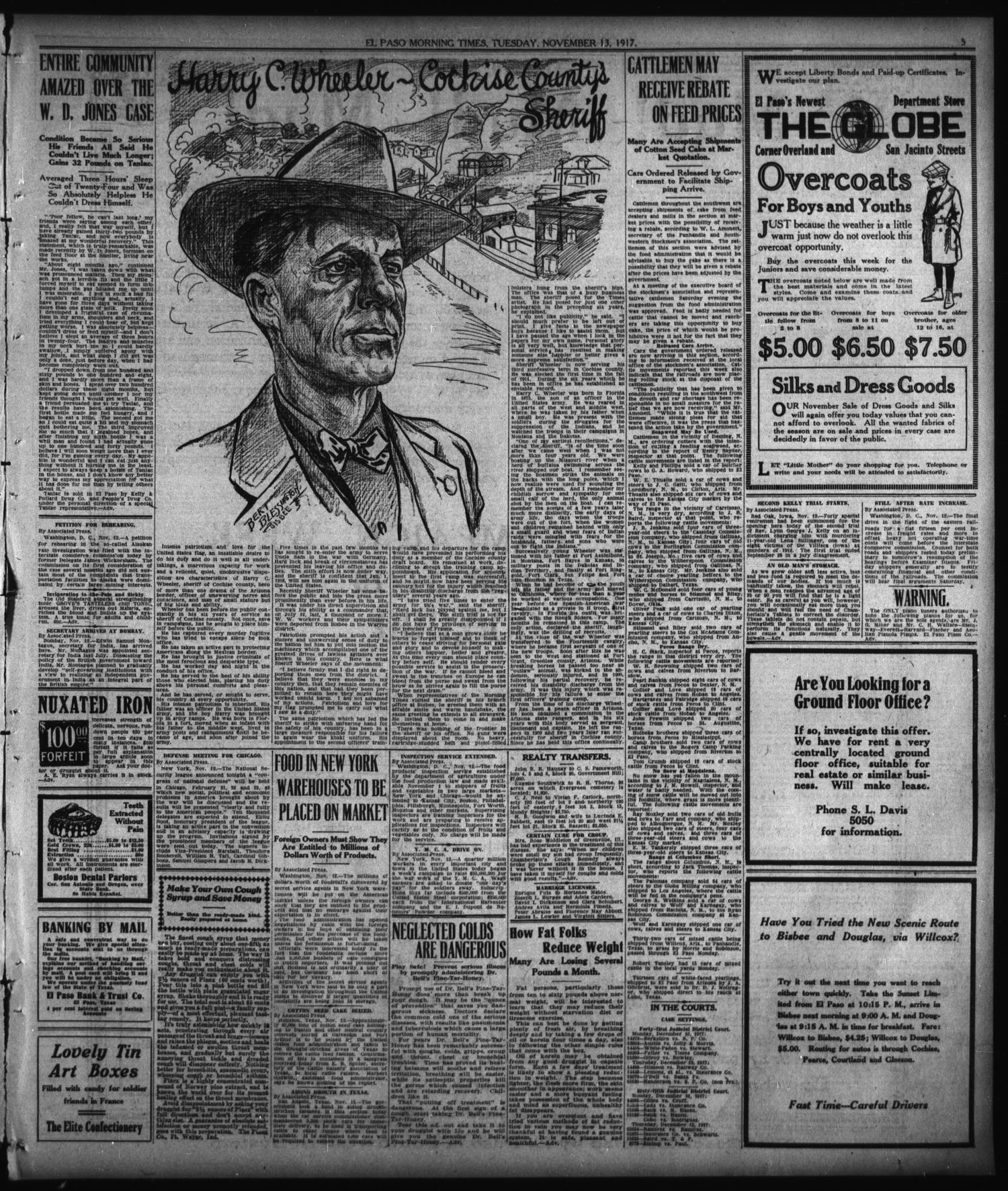 El Paso Morning Times (El Paso, Tex.), Vol. 38TH YEAR, Ed. 2, Tuesday, November 13, 1917
                                                
                                                    [Sequence #]: 5 of 12
                                                