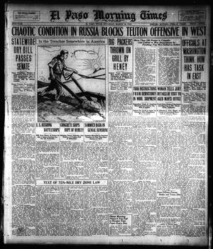 Primary view of object titled 'El Paso Morning Times (El Paso, Tex.), Vol. 38TH YEAR, Ed. 1, Saturday, March 16, 1918'.