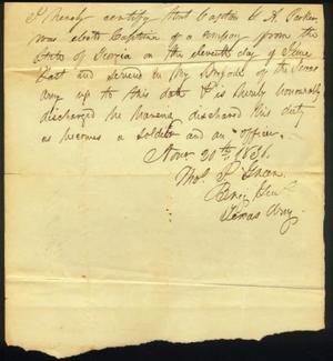 Primary view of [Certificate of election of Capt. G.A. Parker]