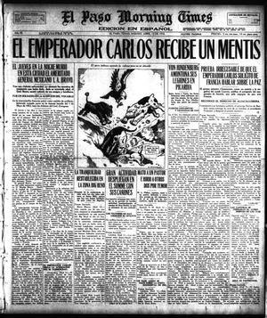 El Paso Morning Times (El Paso, Tex.), Vol. 38TH YEAR, Ed. 1, Saturday, April 13, 1918