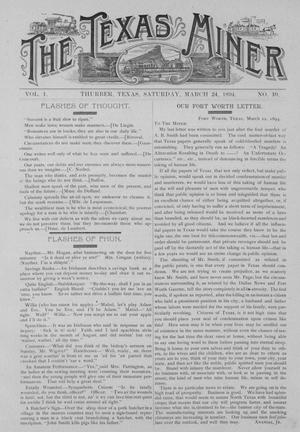 The Texas Miner, Volume 1, Number 10, March 24, 1894
