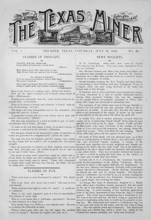 The Texas Miner, Volume 1, Number 26, July 14, 1894