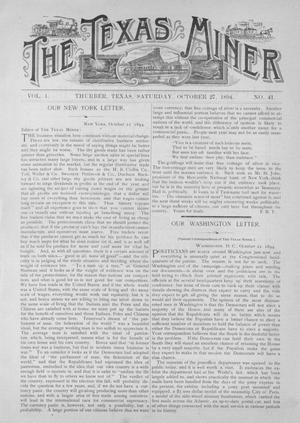 The Texas Miner, Volume 1, Number 41, October 27, 1894