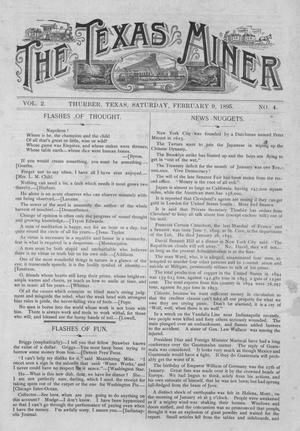 The Texas Miner, Volume 2, Number 4, February 9, 1895