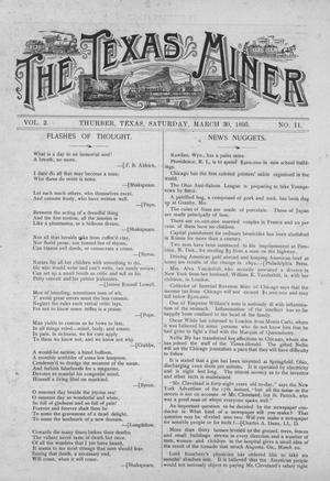 Primary view of object titled 'The Texas Miner, Volume 2, Number 11, March 30, 1895'.