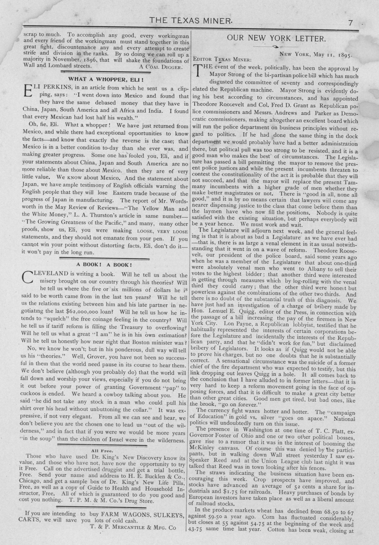 The Texas Miner, Volume 2, Number 18, May 18, 1895
                                                
                                                    7
                                                