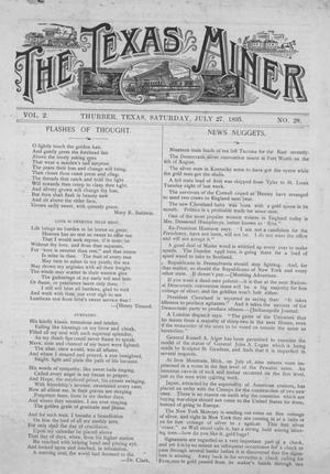Primary view of object titled 'The Texas Miner, Volume 2, Number 28, July 27, 1895'.