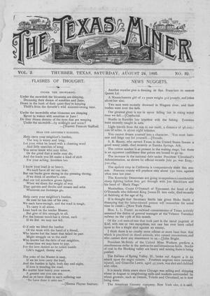 Primary view of object titled 'The Texas Miner, Volume 2, Number 32, August 24, 1895'.