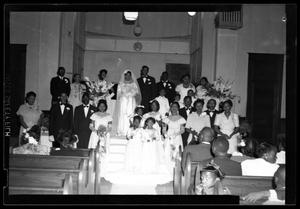 [Photograph of a Wedding party at a Church]