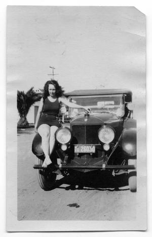Primary view of object titled 'Victoria Sitting on Car'.