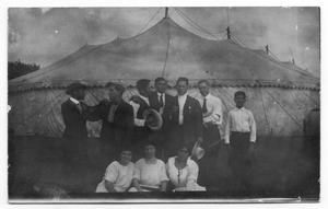 Circus Performers in Front of Tent