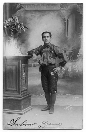 Primary view of object titled 'Portait of Sabino Gomez in Performance Costume'.