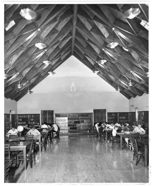 Students studying in Hirschi Founders Library reading room