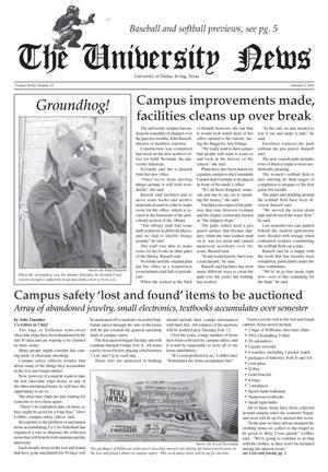 The University News (Irving, Tex.), Vol. 31, No. 14, Ed. 1 Wednesday, February 6, 2002