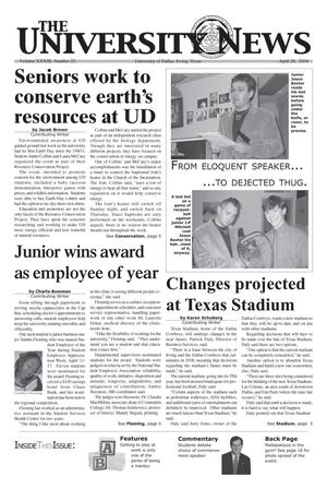 The University News (Irving, Tex.), Vol. 33, No. 23, Ed. 1 Wednesday, April 28, 2004