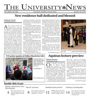 The University News (Irving, Tex.), Vol. 35, No. 13, Ed. 1 Tuesday, January 26, 2010