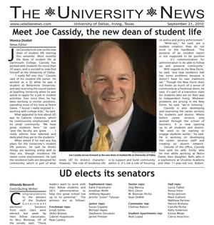 The University News (Irving, Tex.), Vol. 36, No. 2, Ed. 1 Tuesday, September 21, 2010