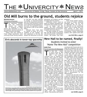 The University News (Irving, Tex.), Vol. 36, No. 20, Ed. 1 Friday, April 1, 2011