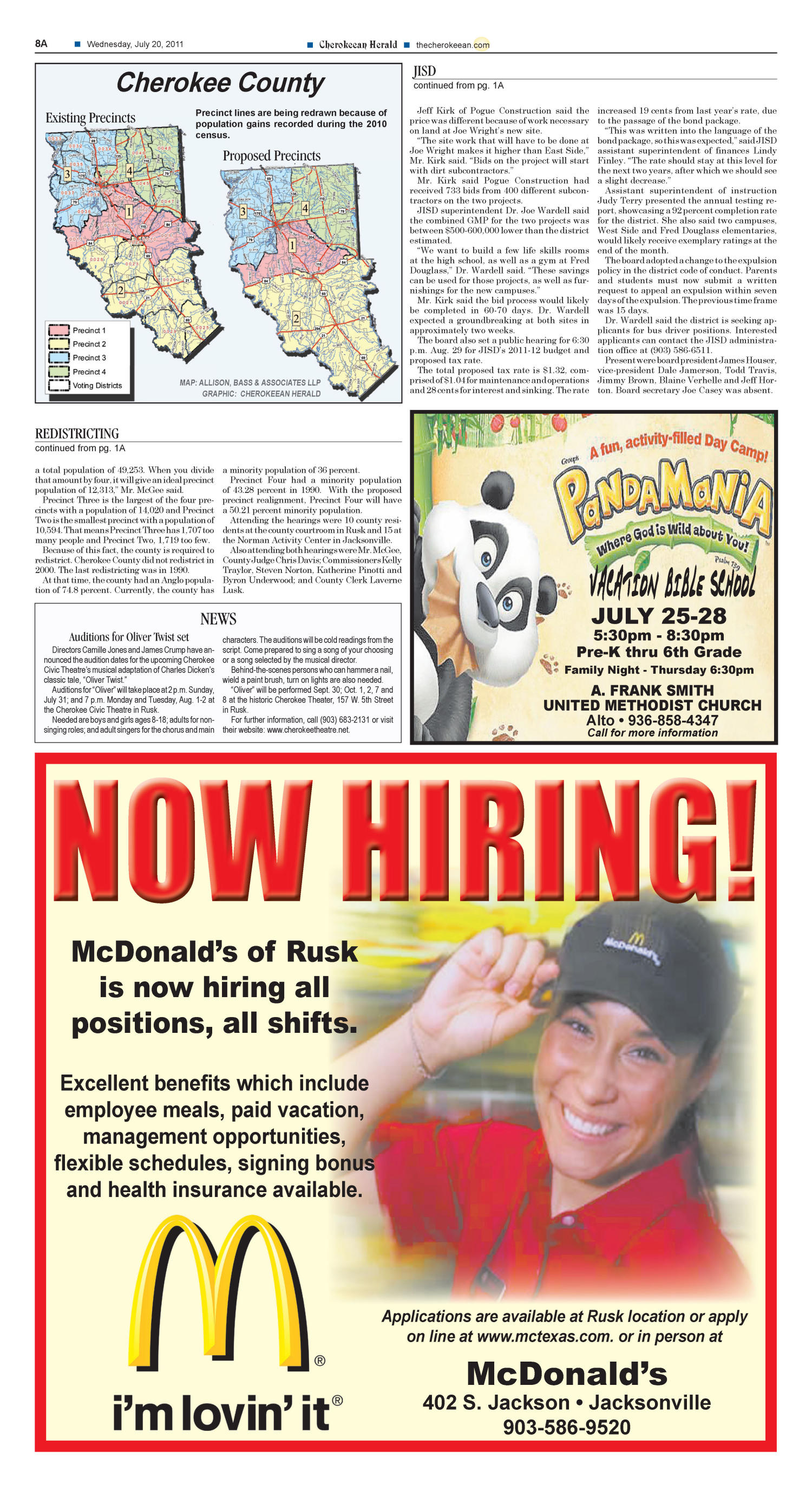 Cherokeean Herald (Rusk, Tex.), Vol. 162, No. 21, Ed. 1 Wednesday, July 20, 2011
                                                
                                                    [Sequence #]: 8 of 16
                                                