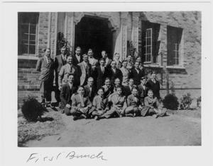 Primary view of object titled '1926-27 Student body in front of Kilian Hall'.