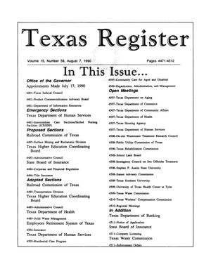 Texas Register, Volume 15, Number 59, Pages 4471-4512, August 7, 1990