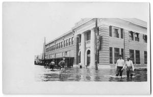 [Bank Building During Flood]