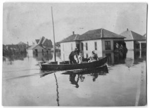 [Photograph of People Boating Over Floodwaters in Port Arthur, Texas, 1915]