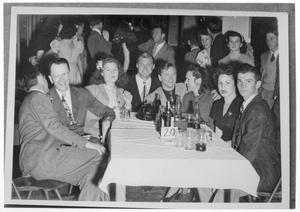 [Photograph of Mickey Rooney and Sonny Tufts at a Table]