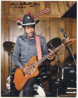 [Photograph and Autograph of Clarence "Gatemouth" Brown]