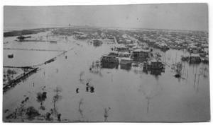 Primary view of object titled '[Aerial View of Port Arthur After Flood]'.