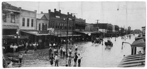 Primary view of object titled '[People in Street After Flood]'.