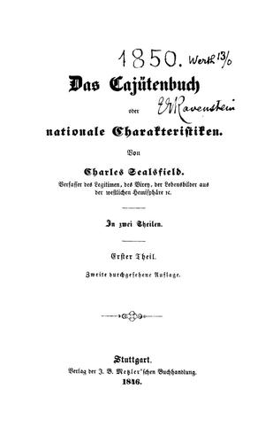 Primary view of object titled 'Das Cajütenbuch: oder nationale Charakteristiken.'.