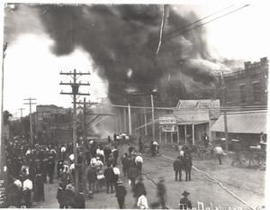 Primary view of object titled '[The Delaware Hotel Fire]'.