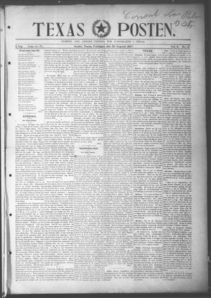 Primary view of Texas Posten (Austin, Tex.), Vol. 2, No. 19, Ed. 1 Friday, August 20, 1897