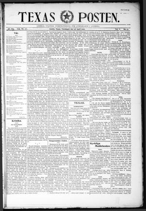 Texas Posten (Austin, Tex.), Vol. 5, No. 17, Ed. 1 Thursday, April 26, 1900