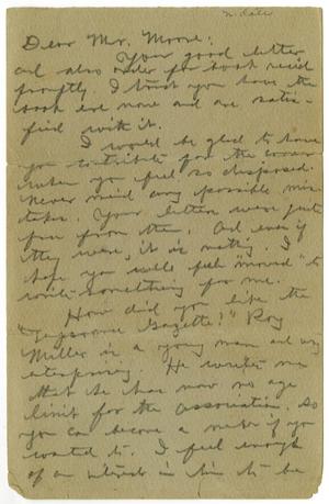 Primary view of object titled '[Letter to Charles B. Moore]'.