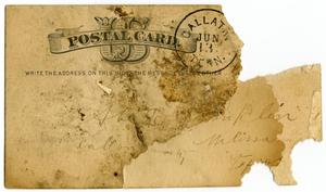 Primary view of object titled '[Envelope from Gallatin, Tennessee, June 13, 1878]'.