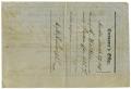 Thumbnail image of item number 2 in: '[Triplicate Warrant and Receipt, 1857]'.