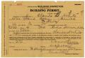 Thumbnail image of item number 1 in: '[Building Permit, November 3, 1909]'.