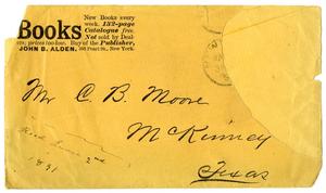 Primary view of object titled '[Envelope addressed to C. B. Moore]'.