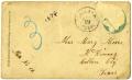 Thumbnail image of item number 1 in: '[Envelope addressed to Mrs. Mary Moore, February 19, 1876]'.