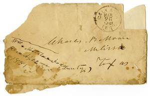 Primary view of object titled '[Envelope from Matilda and William Dodd to C. B. Moore, March 26, 1881]'.