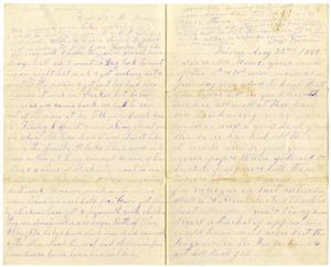 Primary view of object titled '[Letter from Matilda and William Dodd to Mary and Charles B. Moore,  August 22, 1884]'.