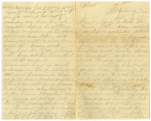 Primary view of object titled '[Letters from Mariah Rucker to Mary Ann and Charles B. Moore, September 14, 1885]'.