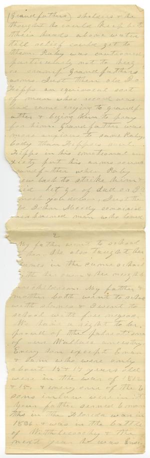 Primary view of object titled '[Account of Wallace Family History]'.